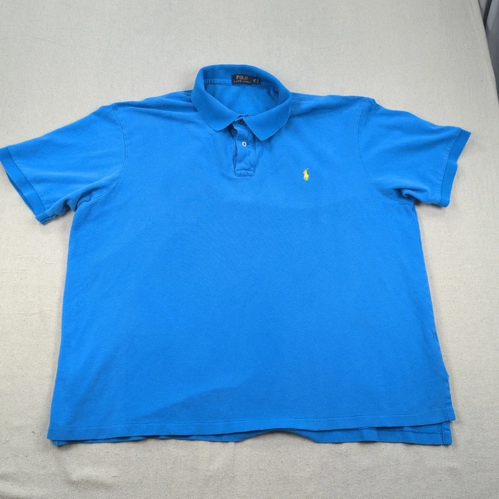 Polo Ralph Lauren Shirt Mens 3XLB Blue Polo Golf Casual Office Preppy